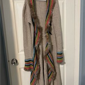 Cimarron Knit Cardigan with Colorful Trim